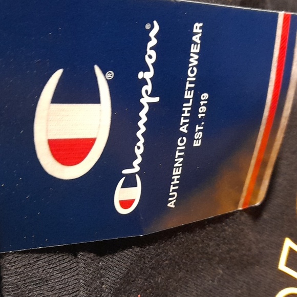 CHAMPION T-SHIRT COLO BLACK 100% COTTON - Picture 4 of 4